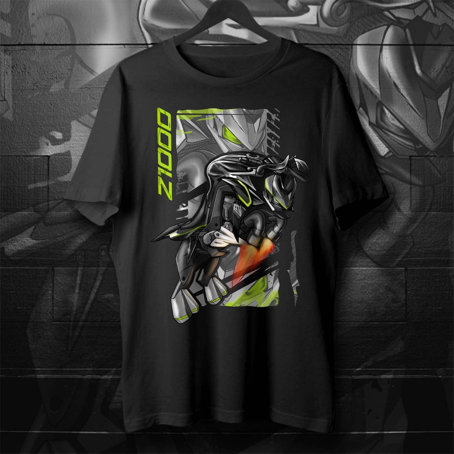 Kawasaki Z 1000 2017-20 Inspired T-Shirt - Motorcycle Tee Shirt for Riders