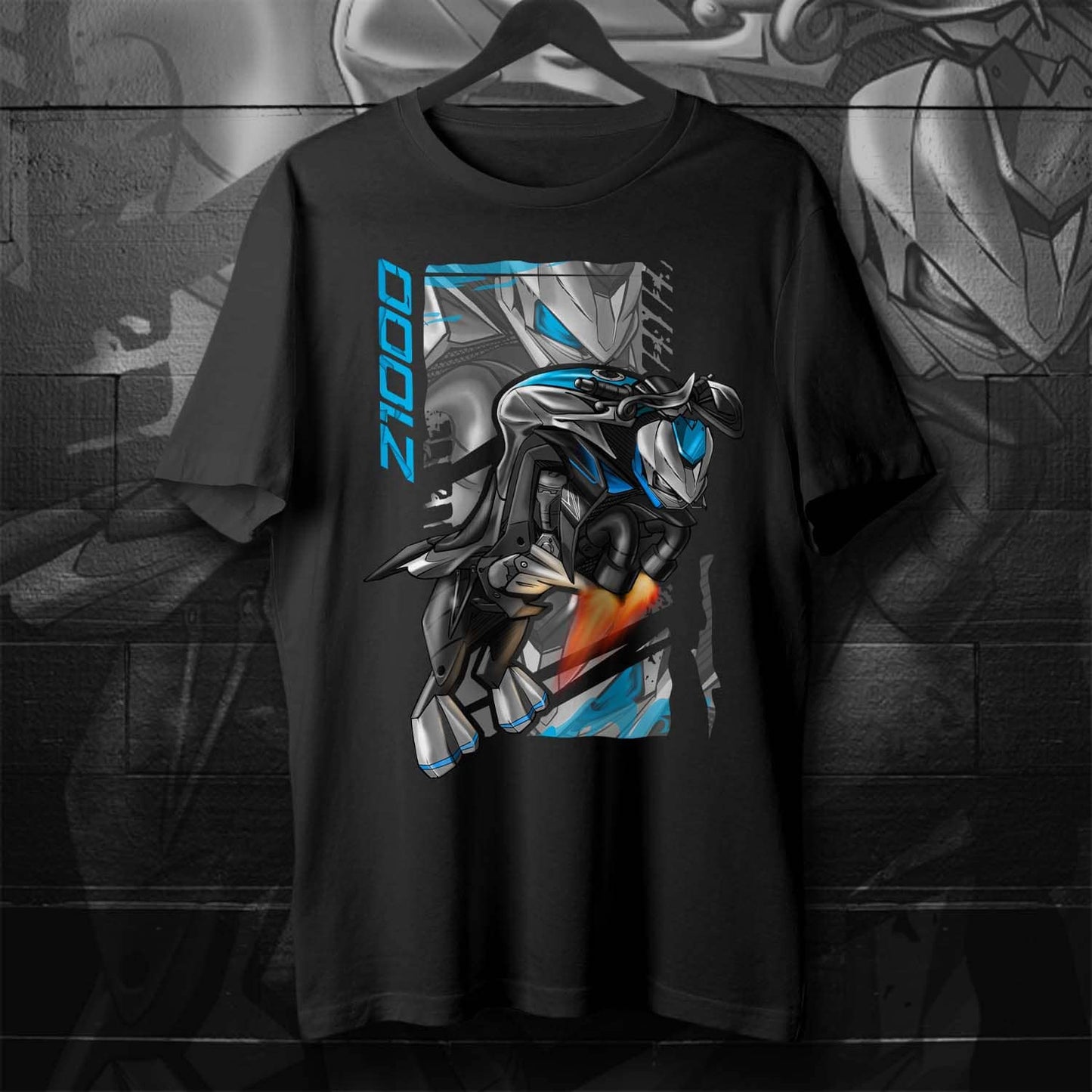 Kawasaki Z 1000 2017-20 Inspired T-Shirt - Motorcycle Tee Shirt for Riders