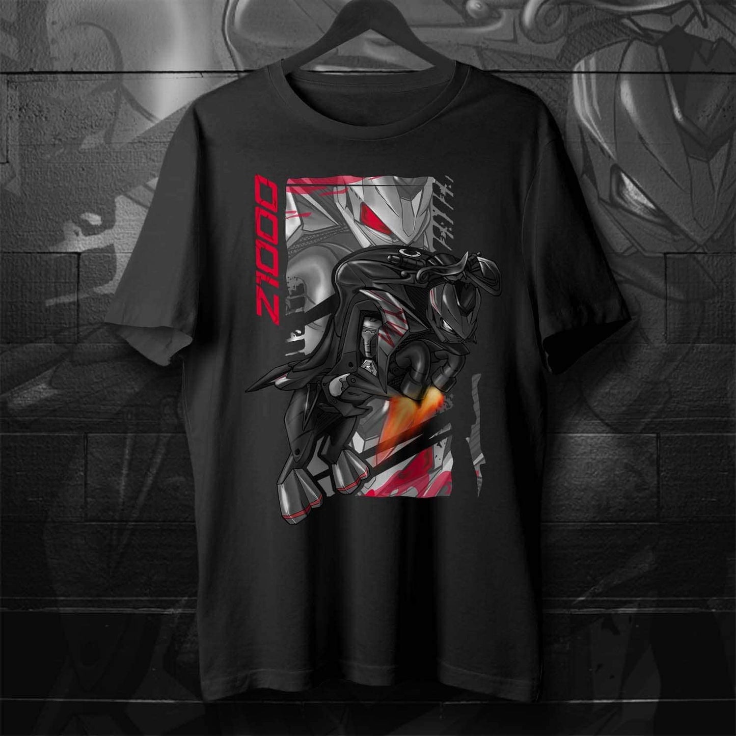 Kawasaki Z 1000 2017-20 Inspired T-Shirt - Motorcycle Tee Shirt for Riders