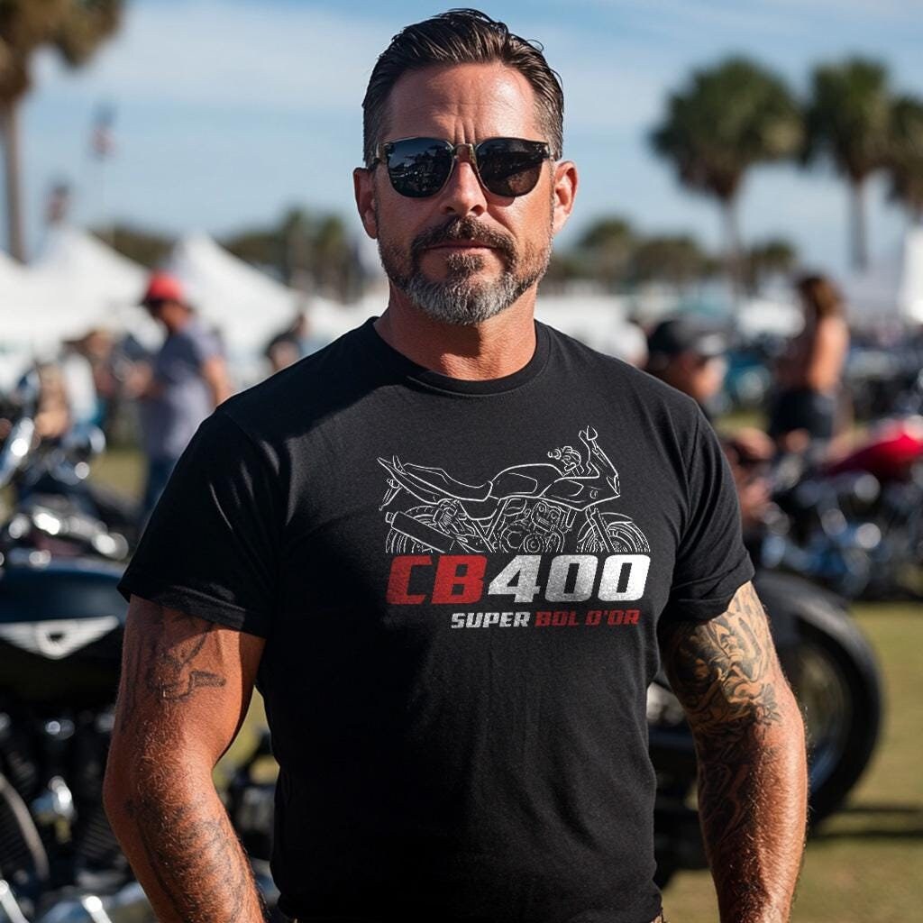 Honda CB400 | A | F | Super Bol & Super Four Inspired T-Shirt - Motorcycle Tee Shirt