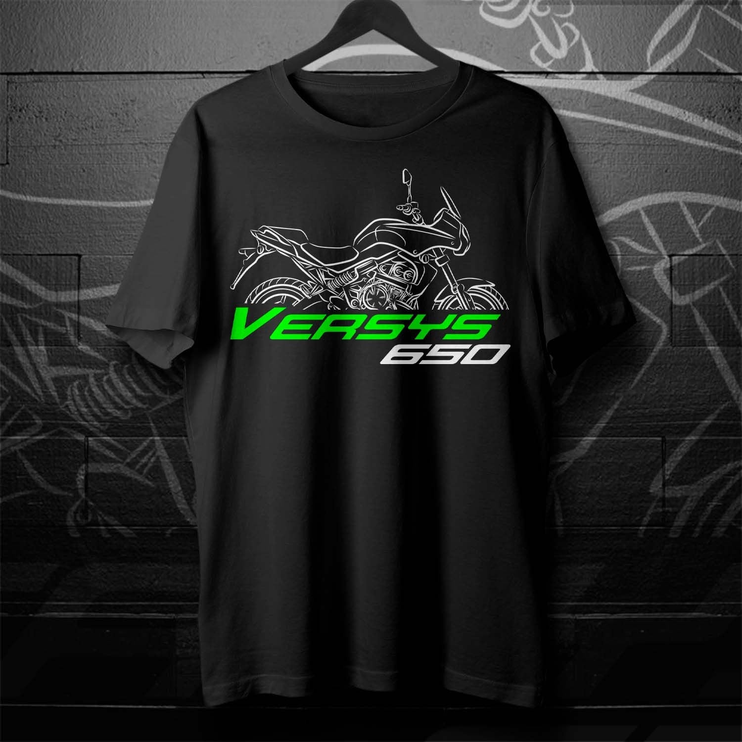 Kawasaki Versys 650 2007-24 T-Shirt - Motorcycle Tee Shirt for ADV Riders