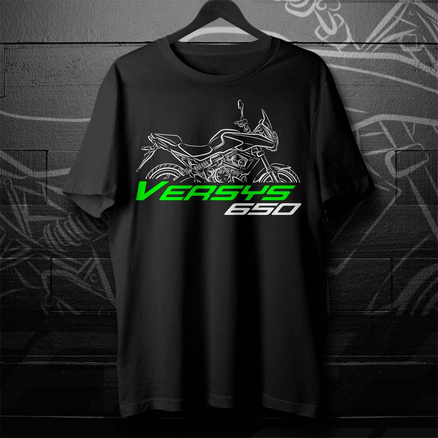 Kawasaki Versys 650 2007-24 T-Shirt - Motorcycle Tee Shirt for ADV Riders