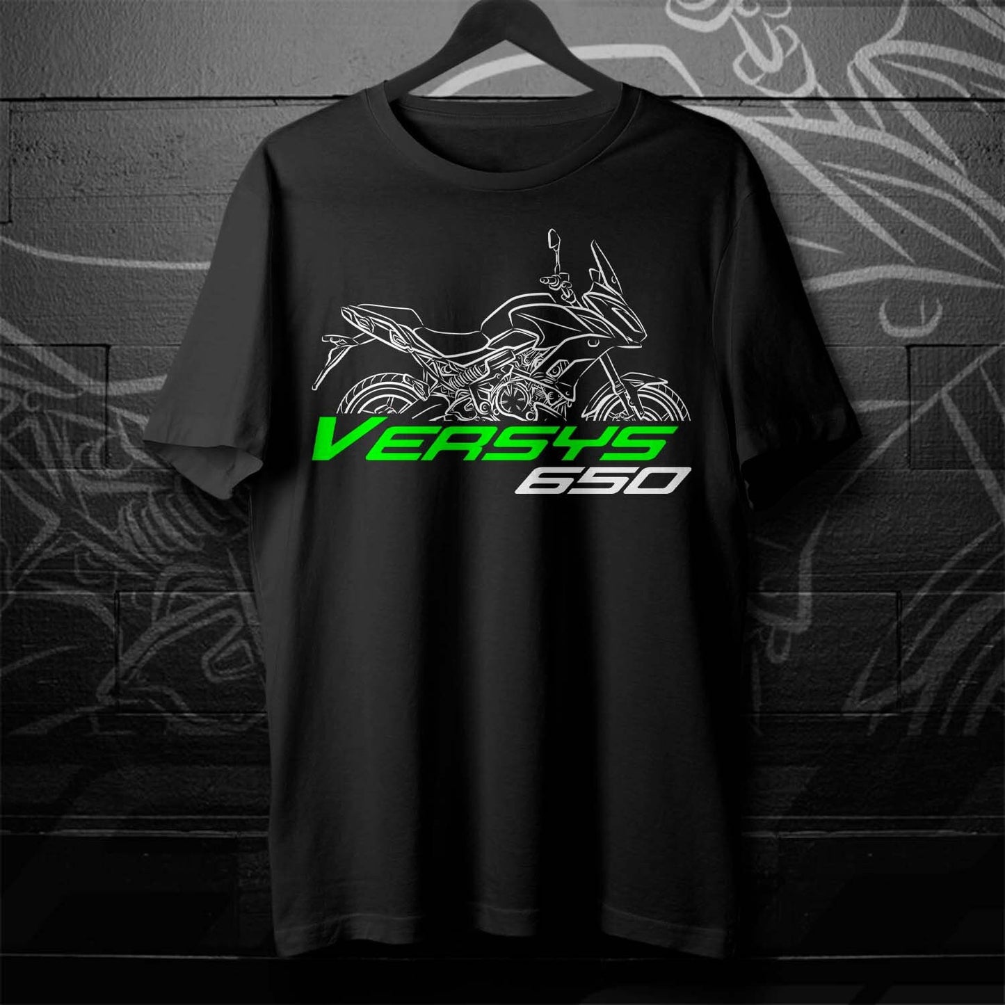 Kawasaki Versys 650 2007-24 T-Shirt - Motorcycle Tee Shirt for ADV Riders