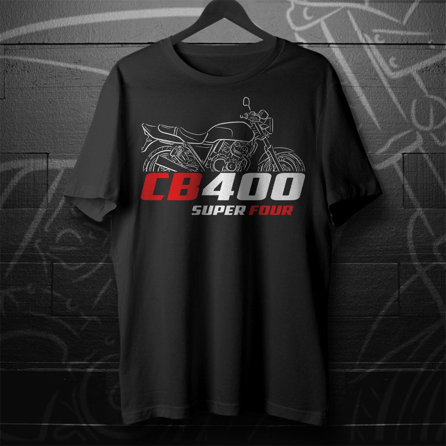 Honda CB400 | A | F | Super Bol & Super Four Inspired T-Shirt - Motorcycle Tee Shirt