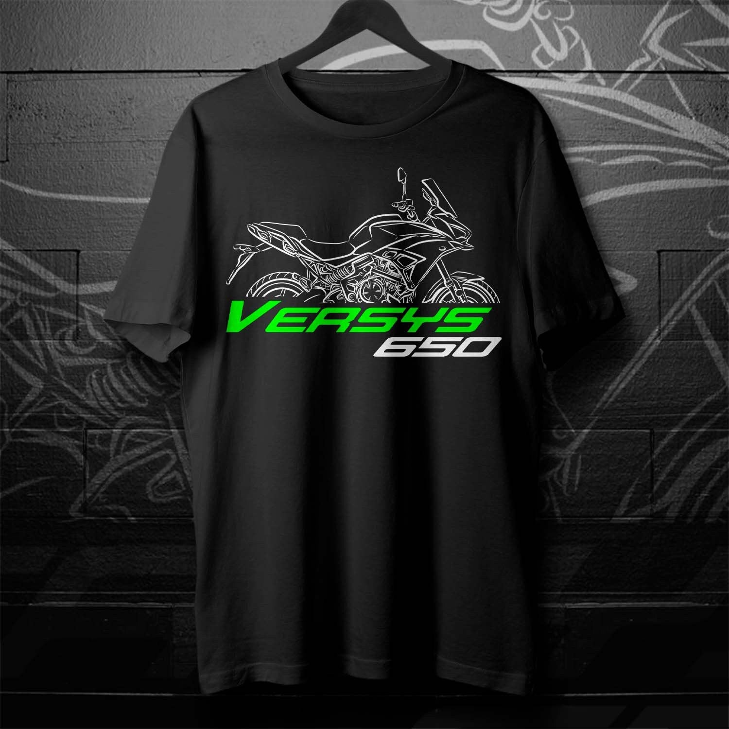Kawasaki Versys 650 2007-24 T-Shirt - Motorcycle Tee Shirt for ADV Riders