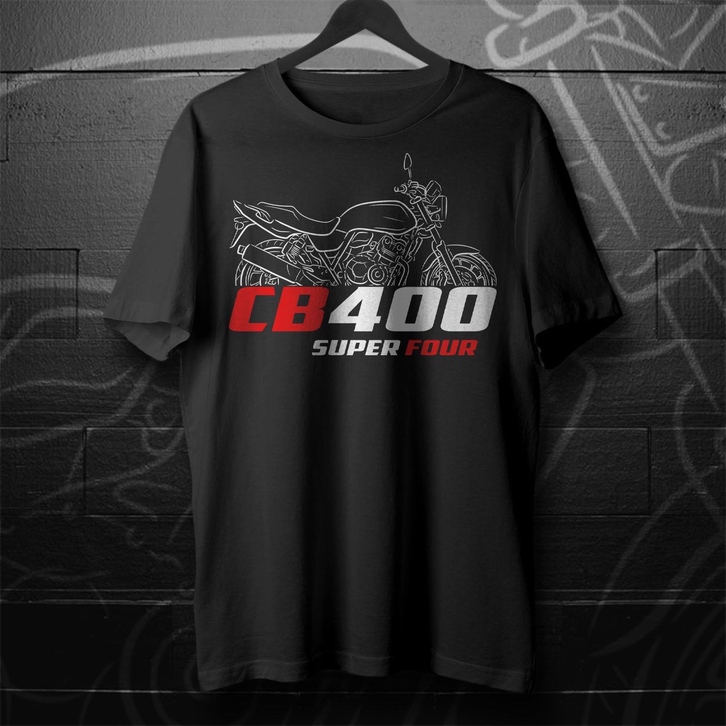 Honda CB400 | A | F | Super Bol & Super Four Inspired T-Shirt - Motorcycle Tee Shirt
