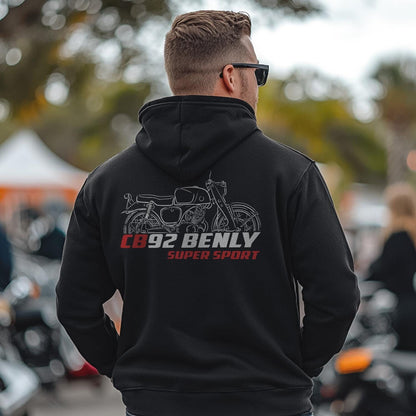 Honda CB92 Benly Super Sport Inspired Hoodie - Motorcycle Sweatshirt