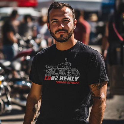 Honda CB92 Benly Super Sport Inspired T-Shirt - Motorcycle Tee Shirt