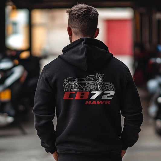 Honda CB72 Hawk Inspired Hoodie - Motorcycle Sweatshirt