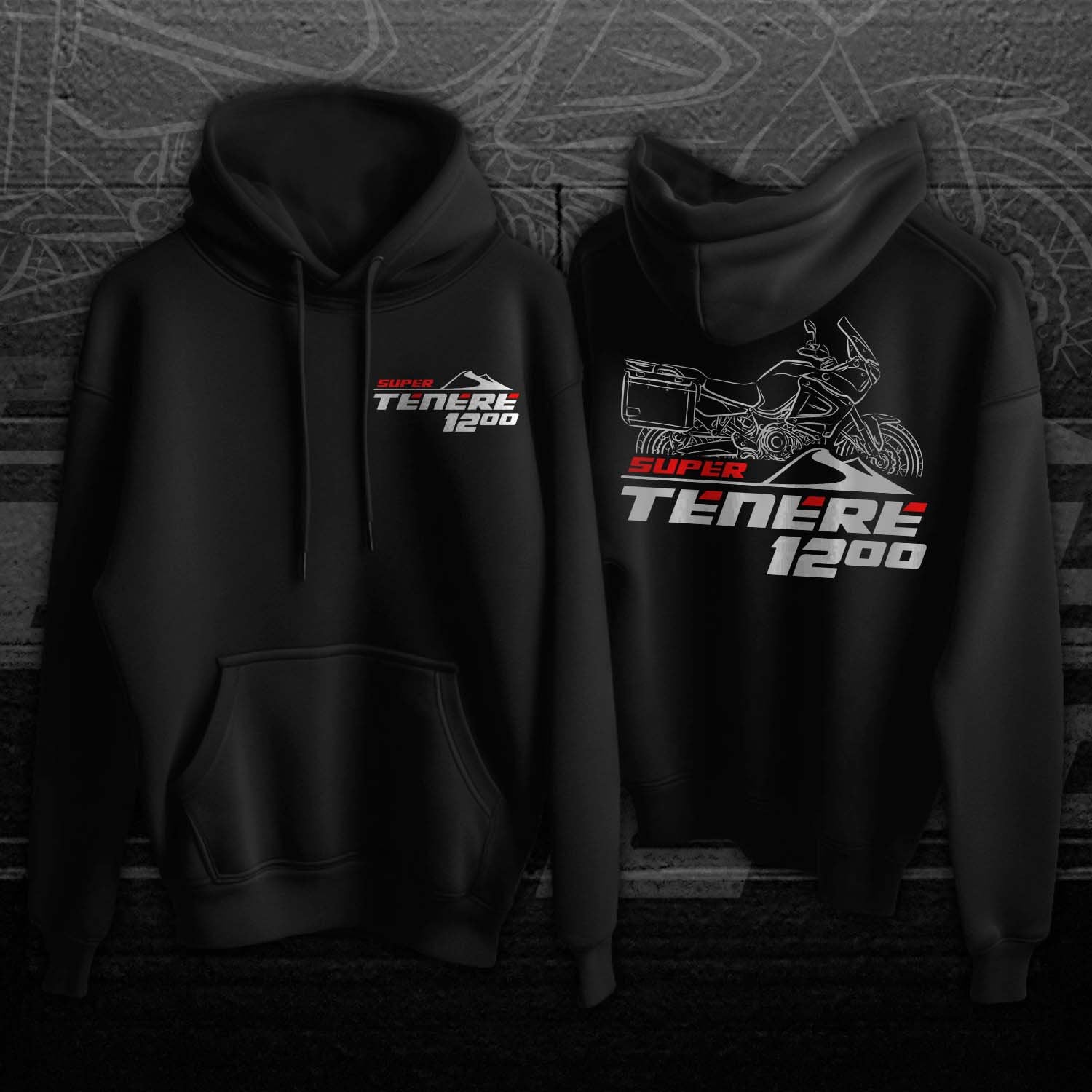 Yamaha XT1200Z Super Ténéré Hoodie - Motorcycle Sweatshirt for ADV Riders
