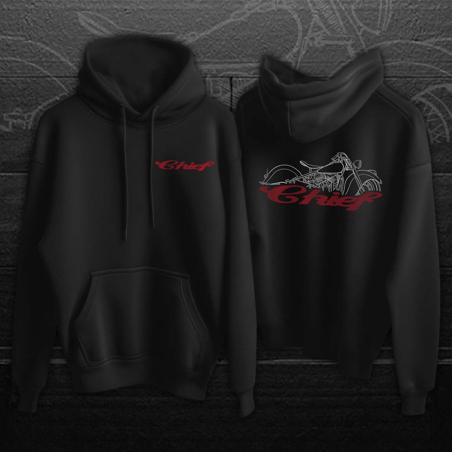 Indian Chief Hoodie - Motorcycle Sweatshirt for Biker