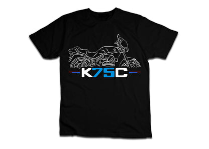 BMW K75C T-Shirt - Motorcycle Tee Shirt for Motorrad Riders