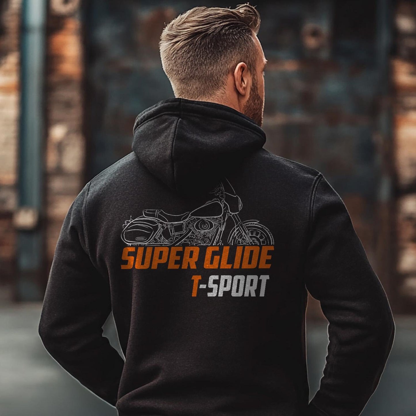 Harley-Davidson FXDX-T Super Glide T-Sport Inspired Hoodie - Biker Motorcycle Sweatshirt