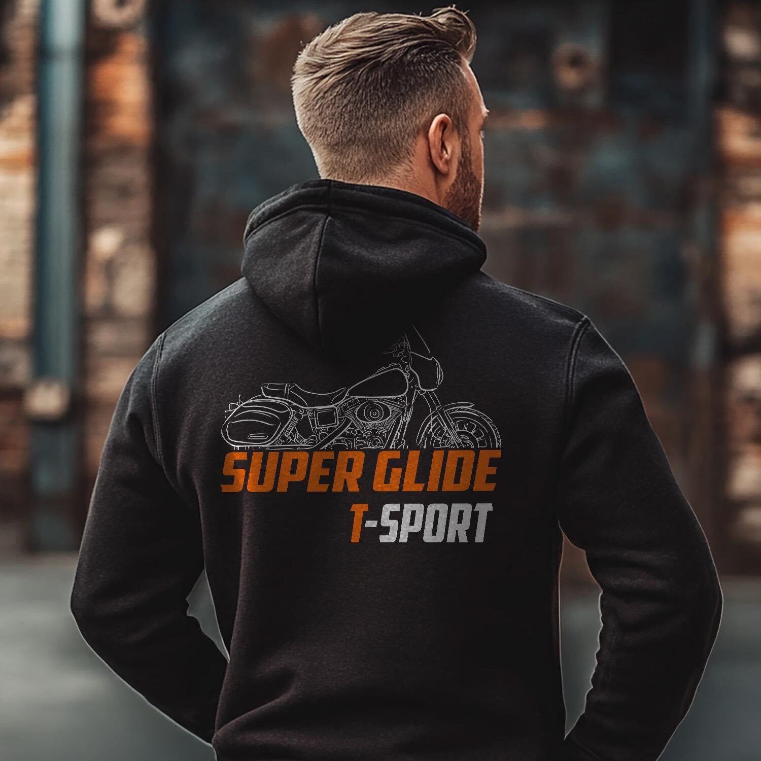 Harley-Davidson FXDX-T Super Glide T-Sport Inspired Hoodie - Biker Motorcycle Sweatshirt