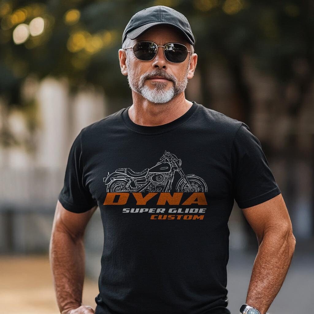 Harley-Davidson FXDC Dyna Super Glide Custom Inspired T-Shirt - Biker Motorcycle Tee Shirt