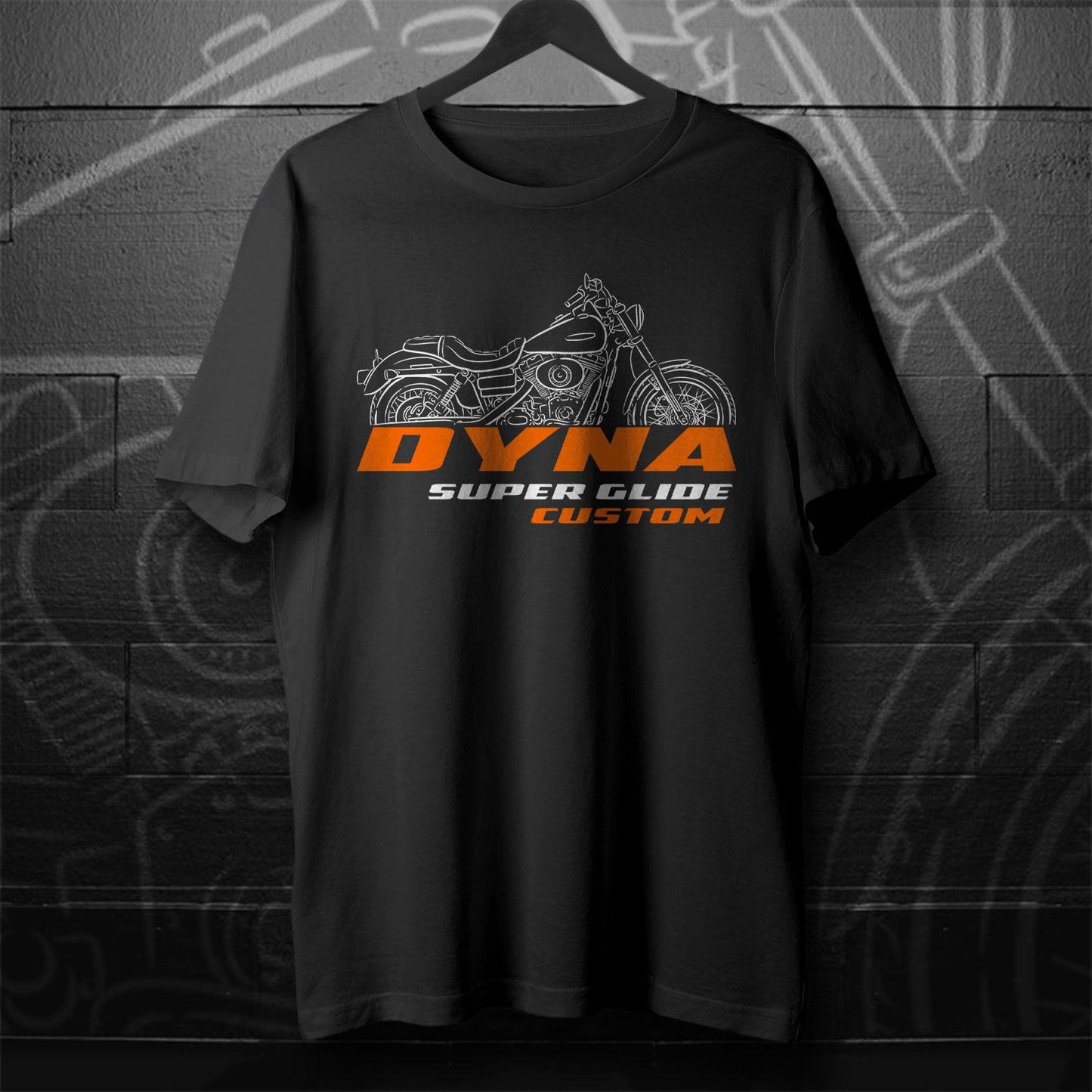 Harley-Davidson FXDC Dyna Super Glide Custom Inspired T-Shirt - Biker Motorcycle Tee Shirt