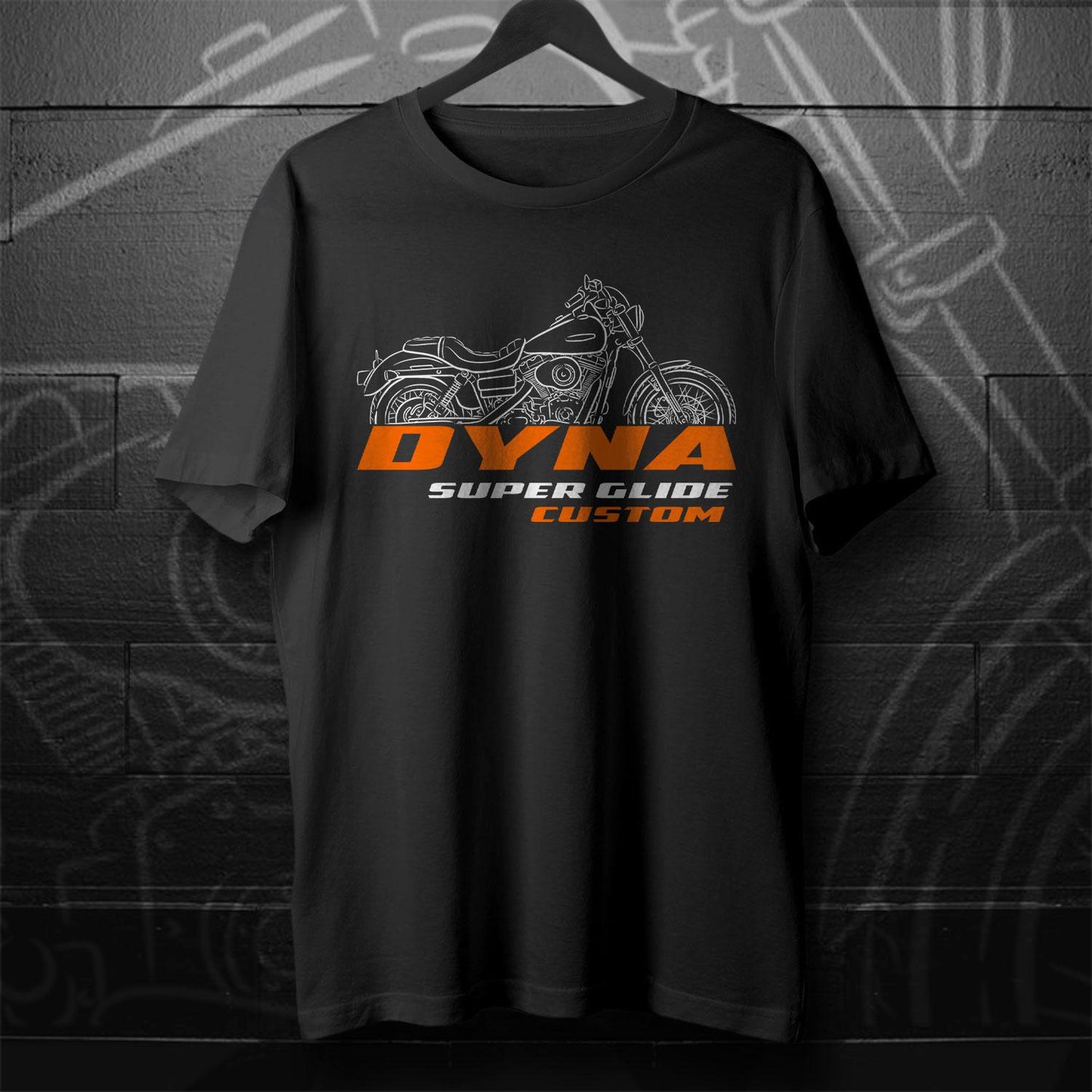 Harley-Davidson FXDC Dyna Super Glide Custom Inspired T-Shirt - Biker Motorcycle Tee Shirt