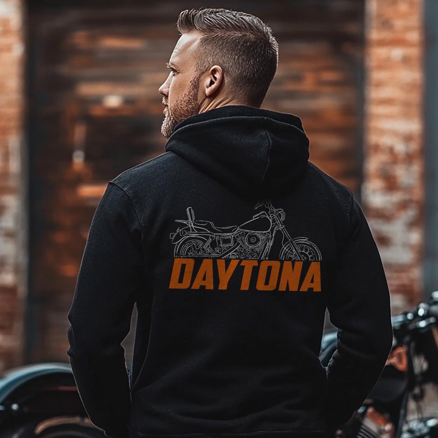 Harley-Davidson FXDB Daytona 1992 Inspired Hoodie - Biker Motorcycle Sweatshirt