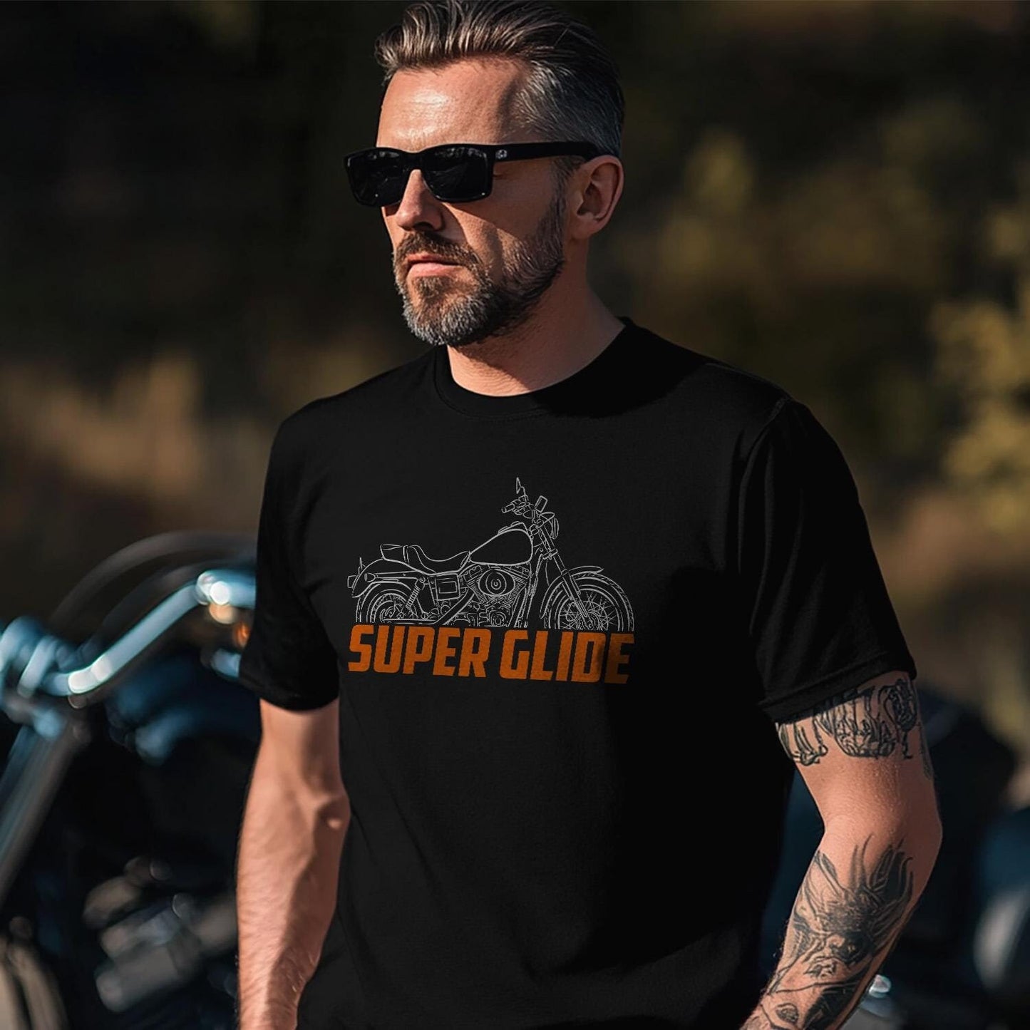 Harley-Davidson FXD Super Glide Inspired T-Shirt - Biker Motorcycle Tee Shirt