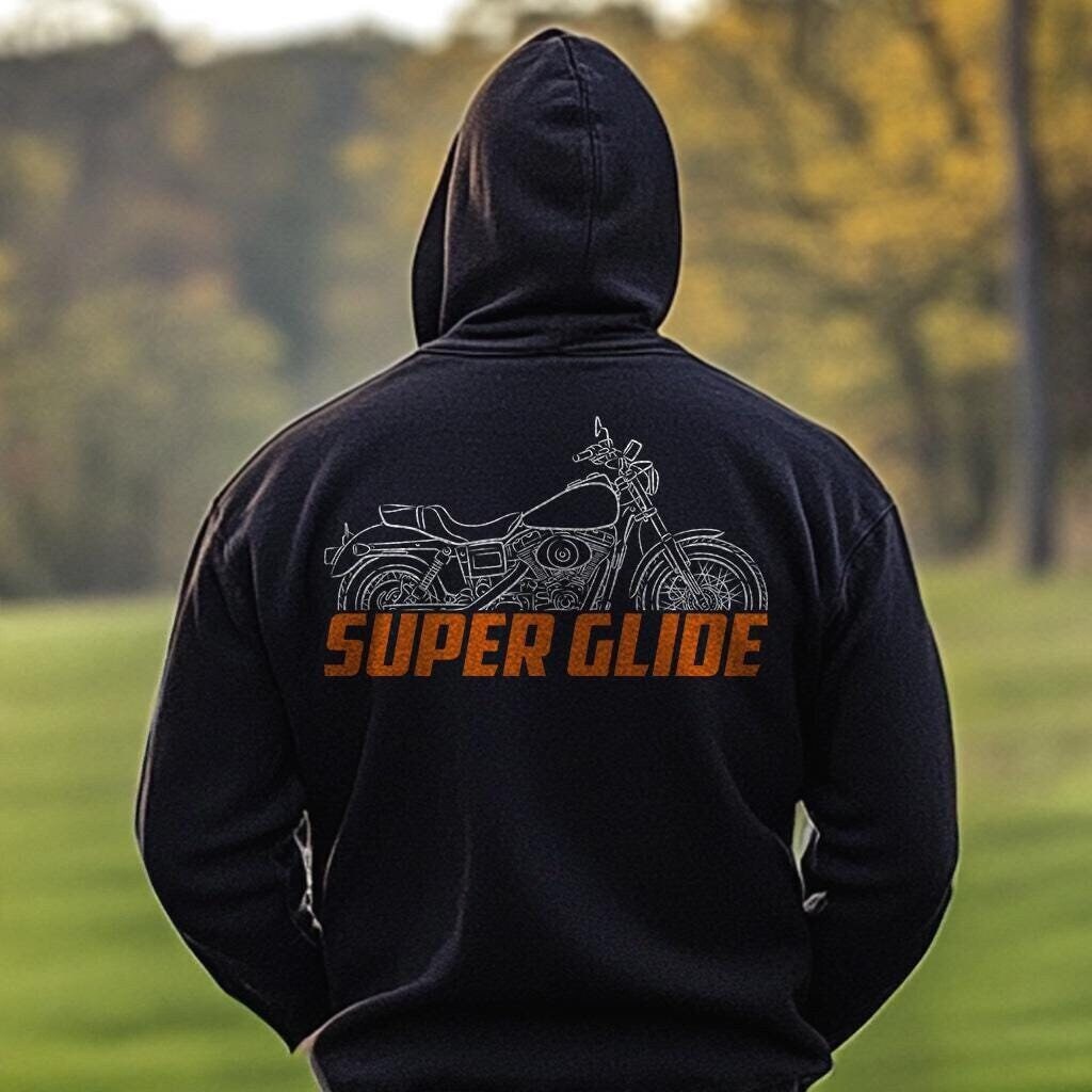 Harley-Davidson FXD Super Glide Inspired Hoodie - Biker Motorcycle Sweatshirt