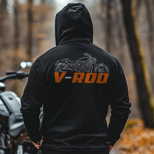 Harley-Davidson VRSCA V-ROD Inspired Hoodie - Biker Motorcycle Sweatshirt
