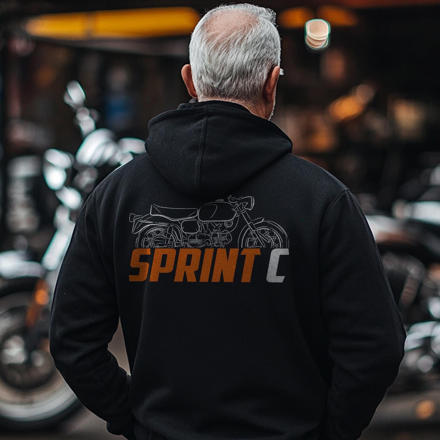 Harley-Davidson Sprint C Inspired Hoodie - Biker Motorcycle Sweatshirt
