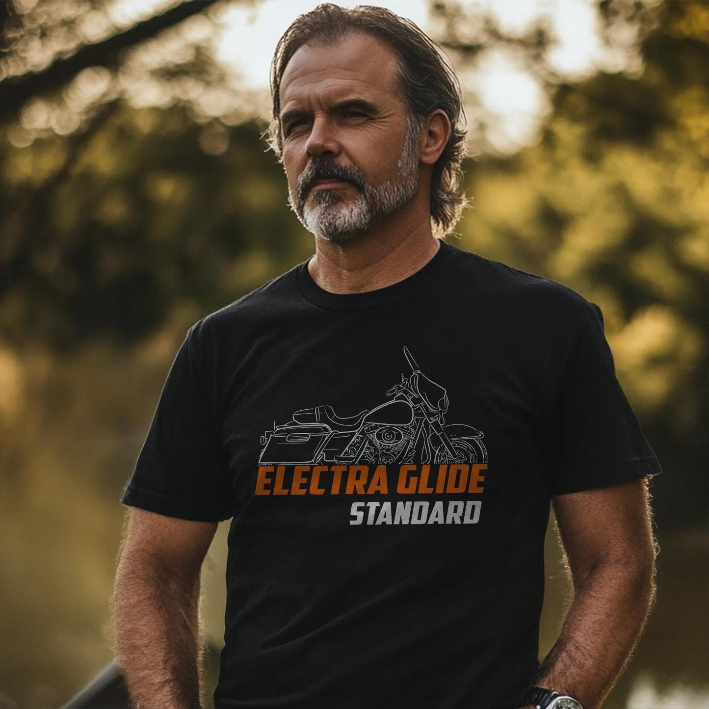 Harley-Davidson Electra Glide Standard FLHT & FLHTI Inspired T-Shirt - Biker Motorcycle Tee Shirt