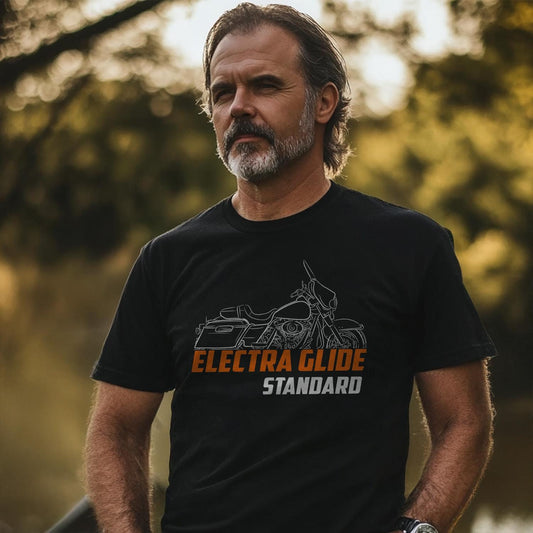 Harley-Davidson Electra Glide Standard FLHT & FLHTI Inspired T-Shirt - Biker Motorcycle Tee Shirt