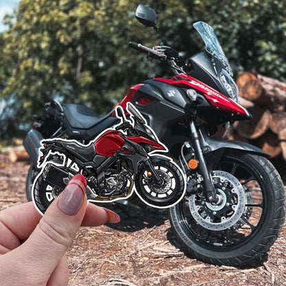 Suzuki V-Strom 650 Inspired Stickers - Set of 3 Biker Motorcycle Decals