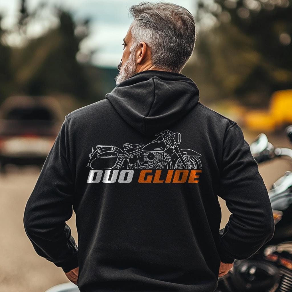 Harley-Davidson Duo Glide FL FLH FLF fLHF Inspired Hoodie - Biker Motorcycle Sweatshirt