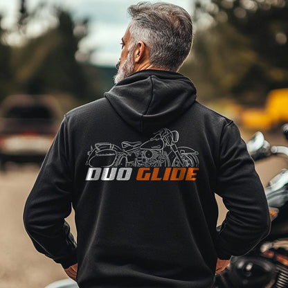 Harley-Davidson Duo Glide FL FLH FLF fLHF Inspired Hoodie - Biker Motorcycle Sweatshirt