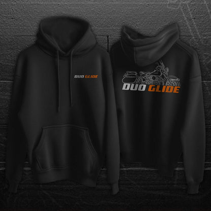 Harley-Davidson Duo Glide FL FLH FLF fLHF Inspired Hoodie - Biker Motorcycle Sweatshirt