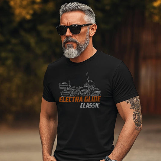 Harley-Davidson FLHC 80 Electra Glide Classic Inspired T-Shirt - Biker Motorcycle Tee Shirt