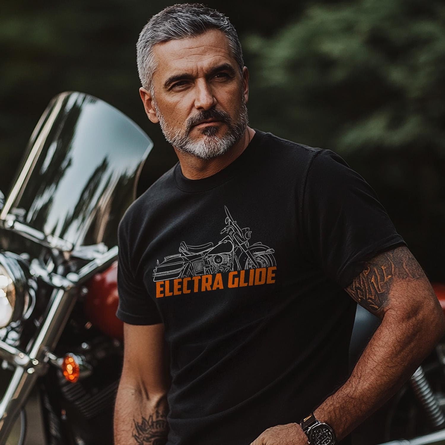 Harley-Davidson FLH 1200 Inspired T-Shirt - Biker Motorcycle Tee Shirt