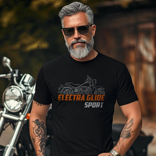 Harley-Davidson Electra Glide Sport FLHS Inspired T-Shirt - Biker Motorcycle Tee Shirt