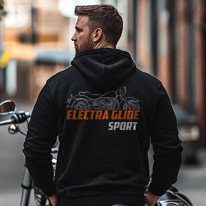Harley-Davidson Electra Glide Sport FLHS Inspired Hoodie - Biker Motorcycle Sweatshirt
