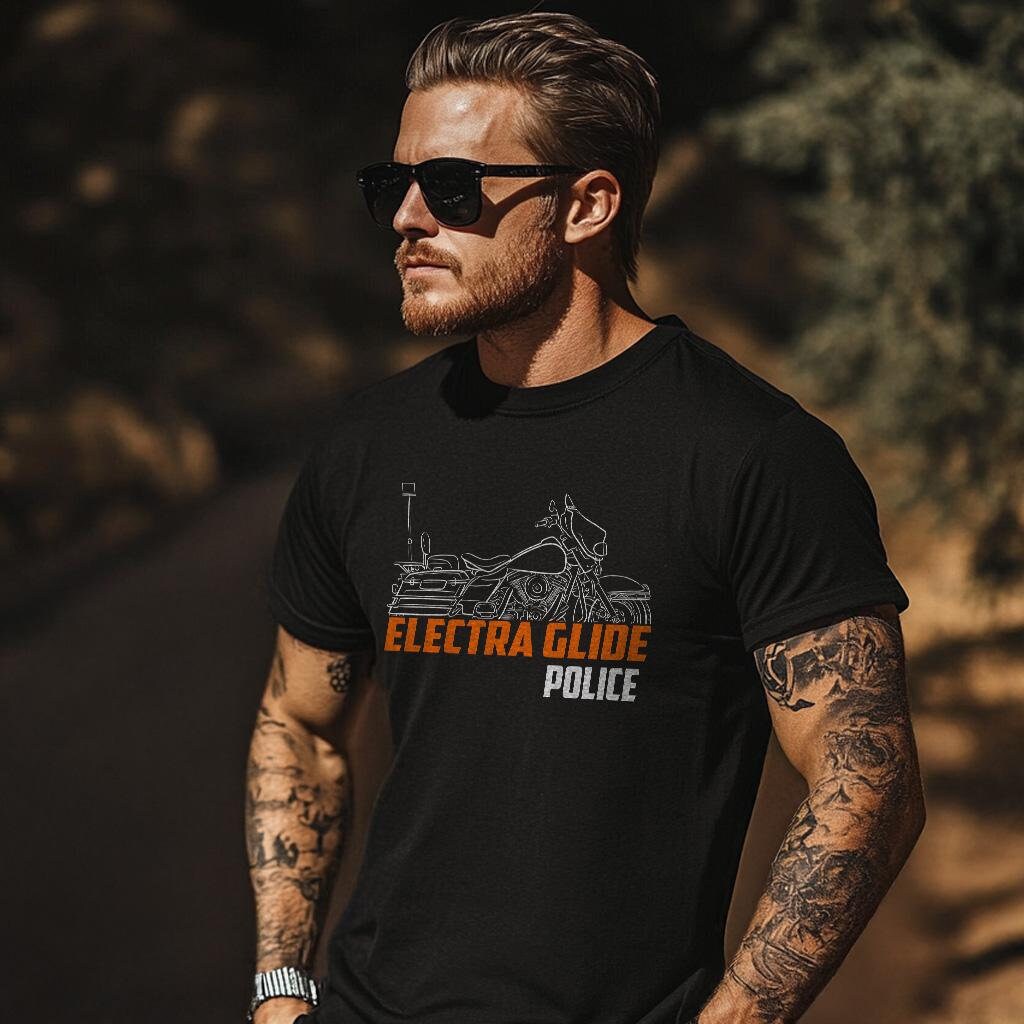 Harley-Davidson Electra Glide Police FLHTPI Inspired T-Shirt - Biker Motorcycle Tee Shirt