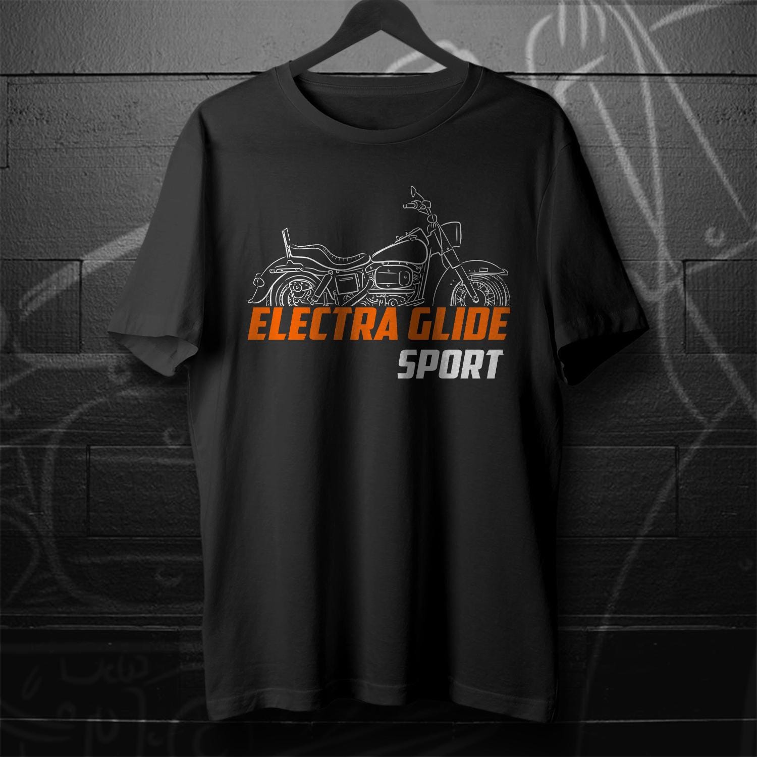Harley-Davidson Electra Glide Sport FLHS Inspired T-Shirt - Biker Motorcycle Tee Shirt