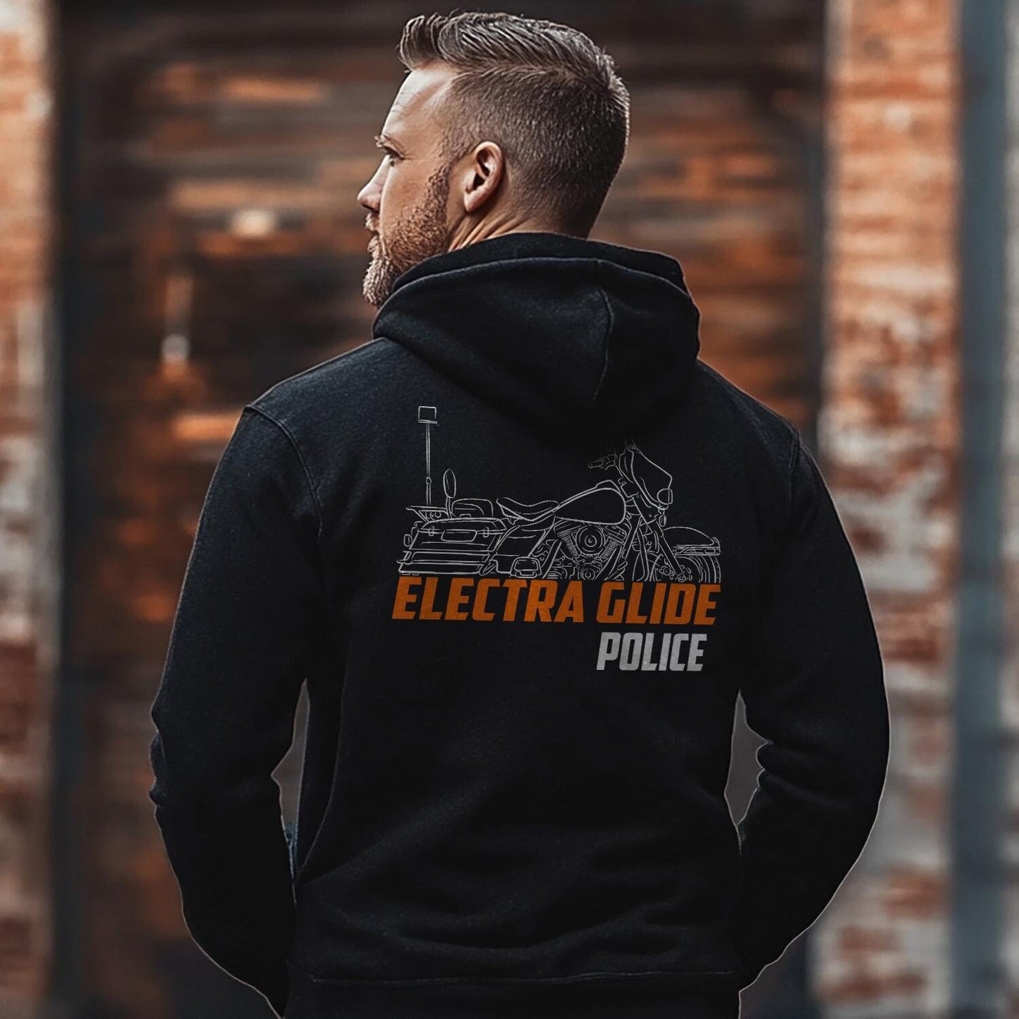 Harley-Davidson Electra Glide Police FLHTPI Inspired Hoodie - Biker Motorcycle Sweatshirt