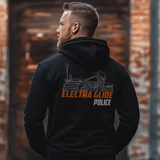 Harley-Davidson Electra Glide Police FLHTPI Inspired Hoodie - Biker Motorcycle Sweatshirt