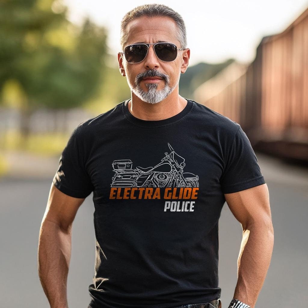 Harley-Davidson Electra Glide Police FLHTP Inspired T-Shirt - Biker Motorcycle Tee Shirt