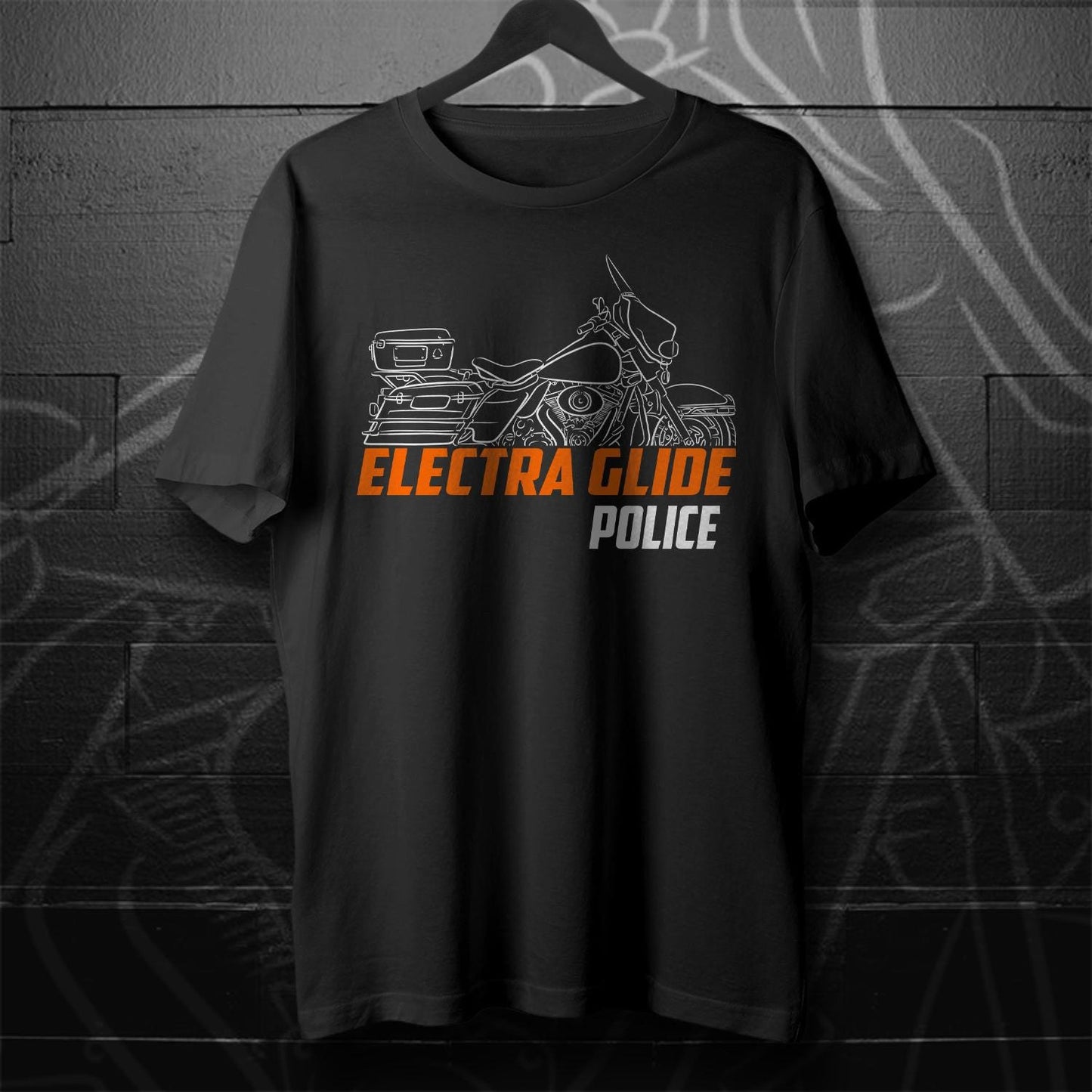 Harley-Davidson Electra Glide Police FLHTP Inspired T-Shirt - Biker Motorcycle Tee Shirt