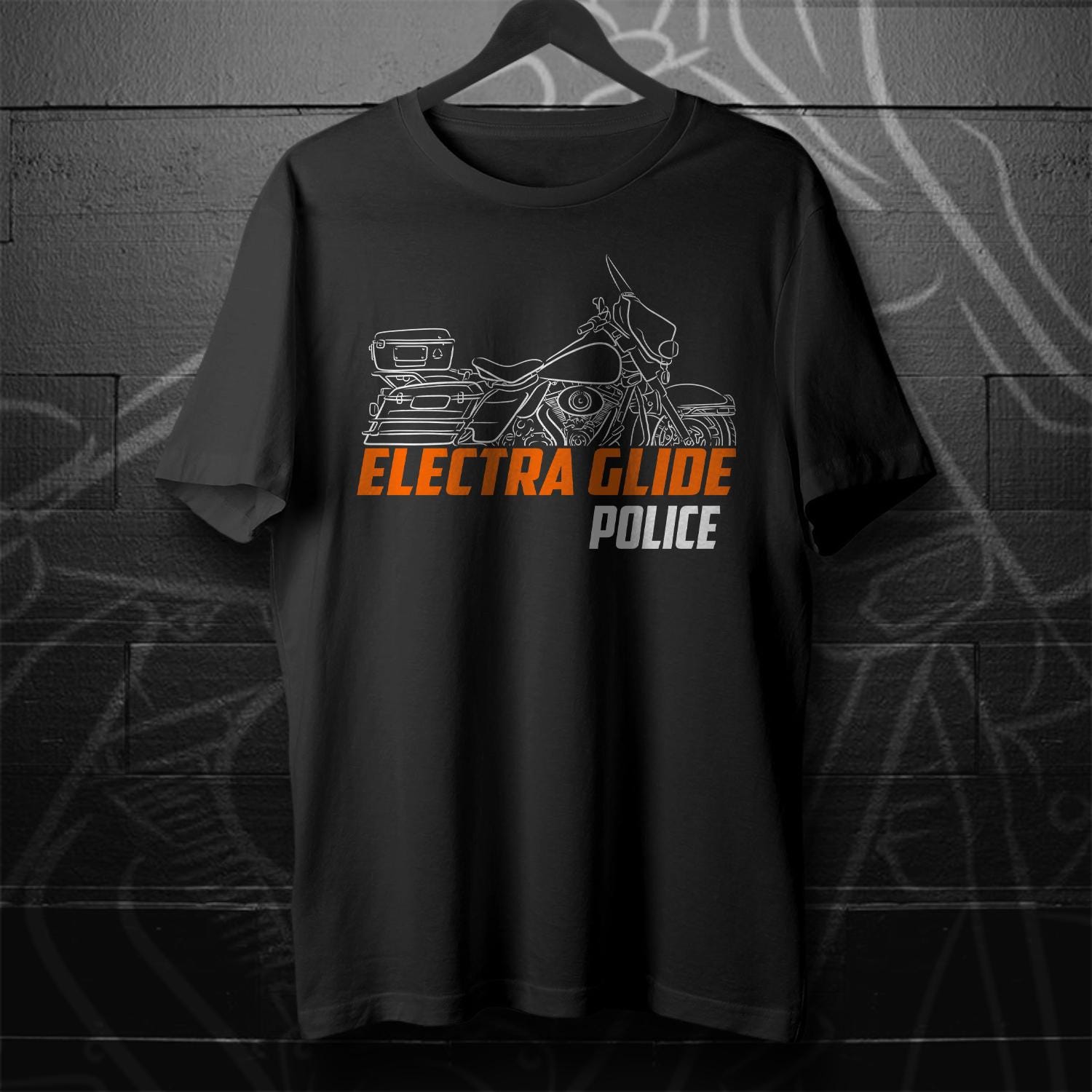 Harley-Davidson Electra Glide Police FLHTP Inspired T-Shirt - Biker Motorcycle Tee Shirt