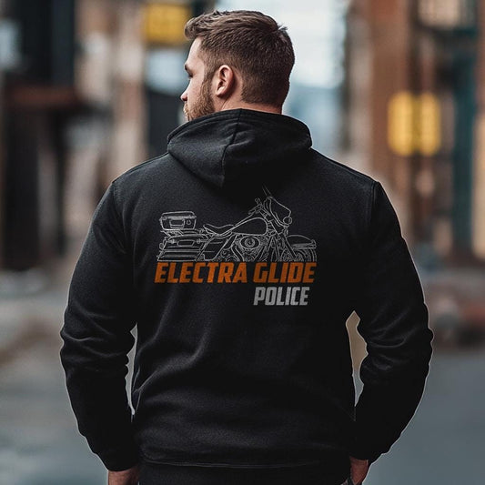 Harley-Davidson Electra Glide Police FLHTP Inspired Hoodie - Biker Motorcycle Sweatshirt