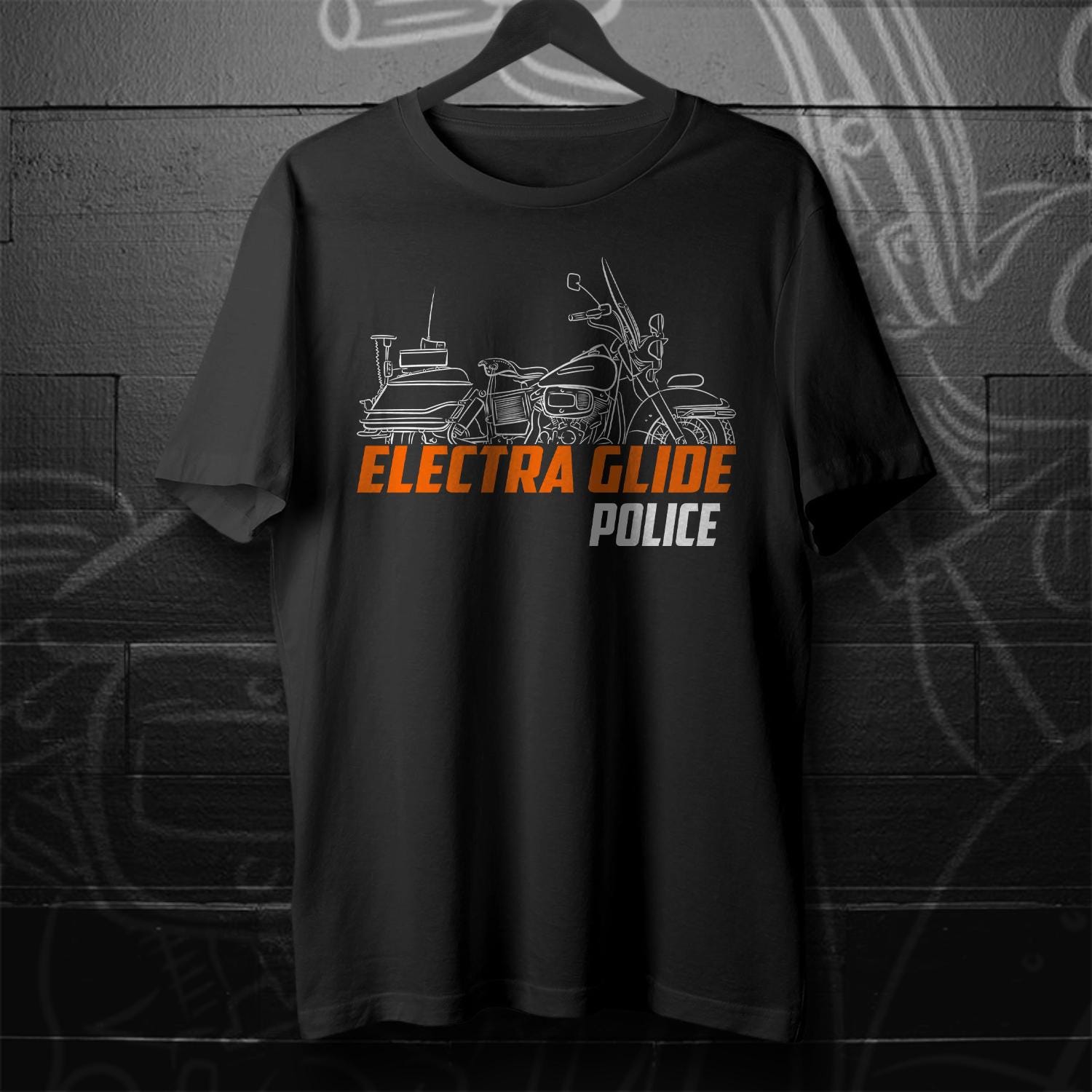Harley-Davidson Electra Glide Police FLHP-80 Inspired T-Shirt - Biker Motorcycle Tee Shirt