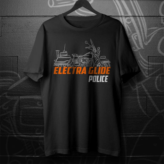 Harley-Davidson Electra Glide Police FLHP-80 Inspired T-Shirt - Biker Motorcycle Tee Shirt
