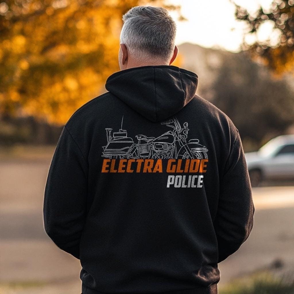 Harley-Davidson Electra Glide Police FLHP-80 Inspired Hoodie - Biker Motorcycle Sweatshirt