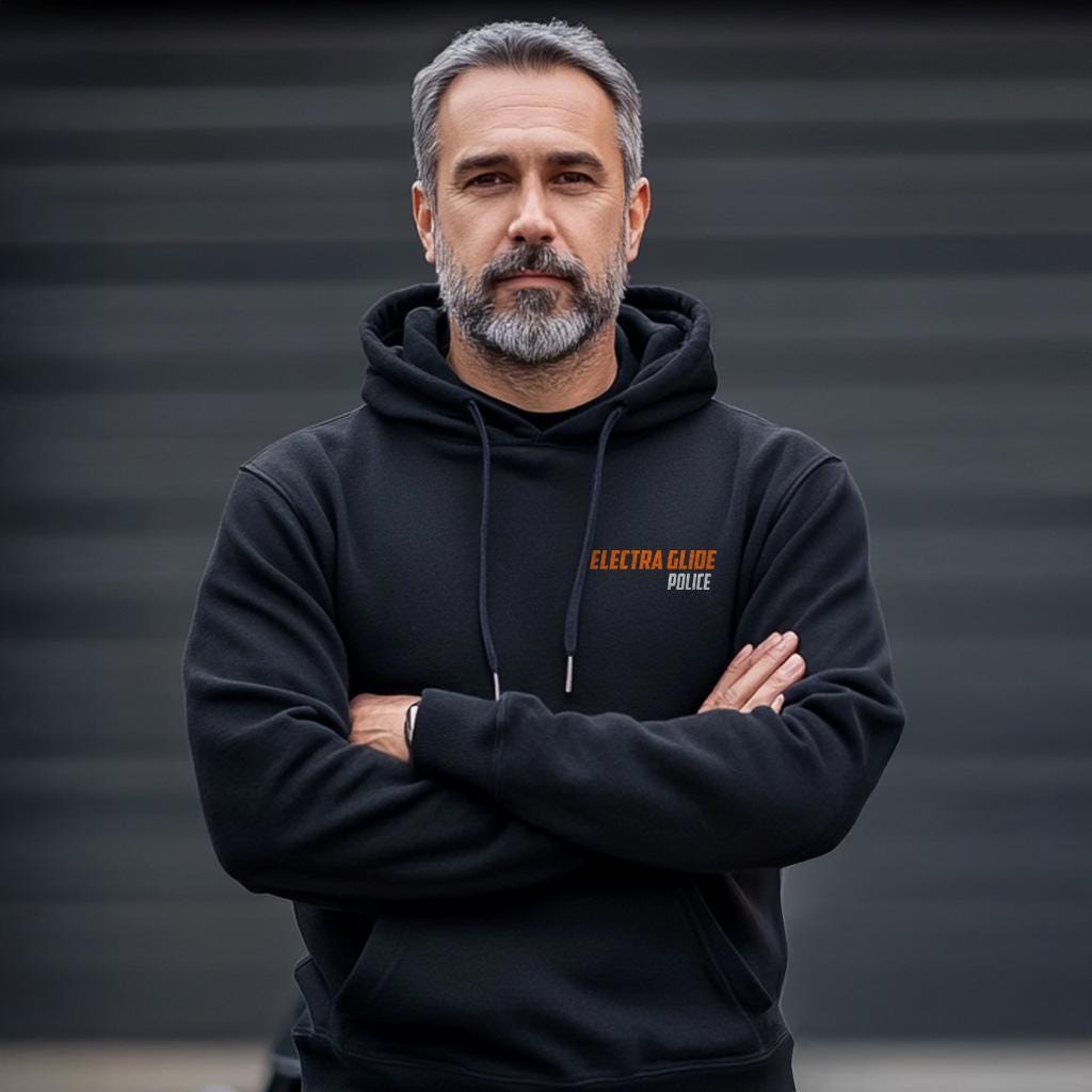 Harley-Davidson Electra Glide Police FLHP-80 Inspired Hoodie - Biker Motorcycle Sweatshirt