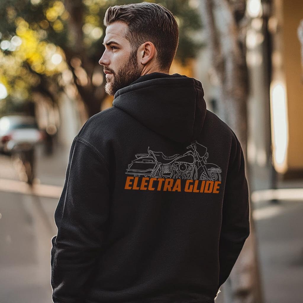 Harley-Davidson Electra Glide FLH-80 Inspired Hoodie - Biker Motorcycle Sweatshirt