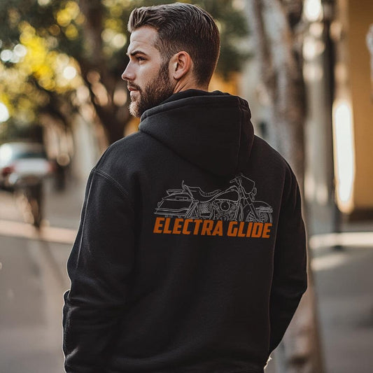 Harley-Davidson Electra Glide FLH-80 Inspired Hoodie - Biker Motorcycle Sweatshirt